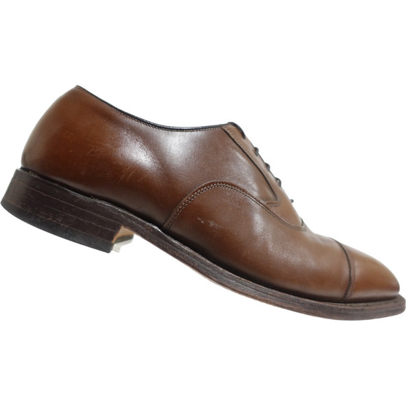 JOHNSTON & MURPHY Men Dress Shoes Cap-Toe Limited Brown 9 D/B Oxfords 8UK/42EU